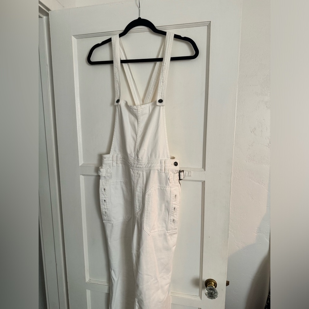 Free People white overalls